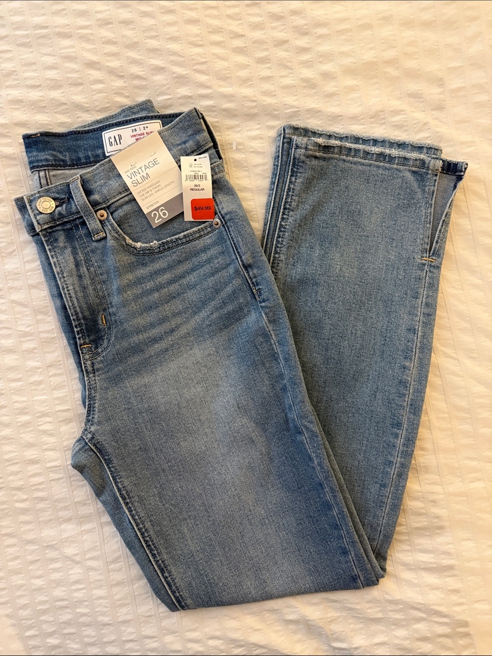 GAP Women’s Vintage Slim Mid Rise Jeans Stretch BNWT